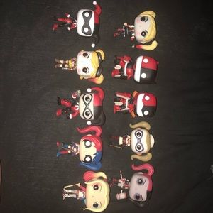 Lot of 10 Harley Quinn Pop Funkos